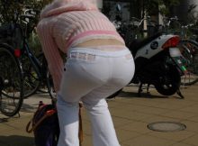 下着が透けてるのに堂々と街を歩くお姉さんたち！プライベートなパンティが凄く卑猥な透けパンエロ画像