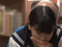 長時間チ●ポ挿れられ女子高生の精神崩壊…図書館で声も出せずに絶頂しまくる痴漢GIF画像